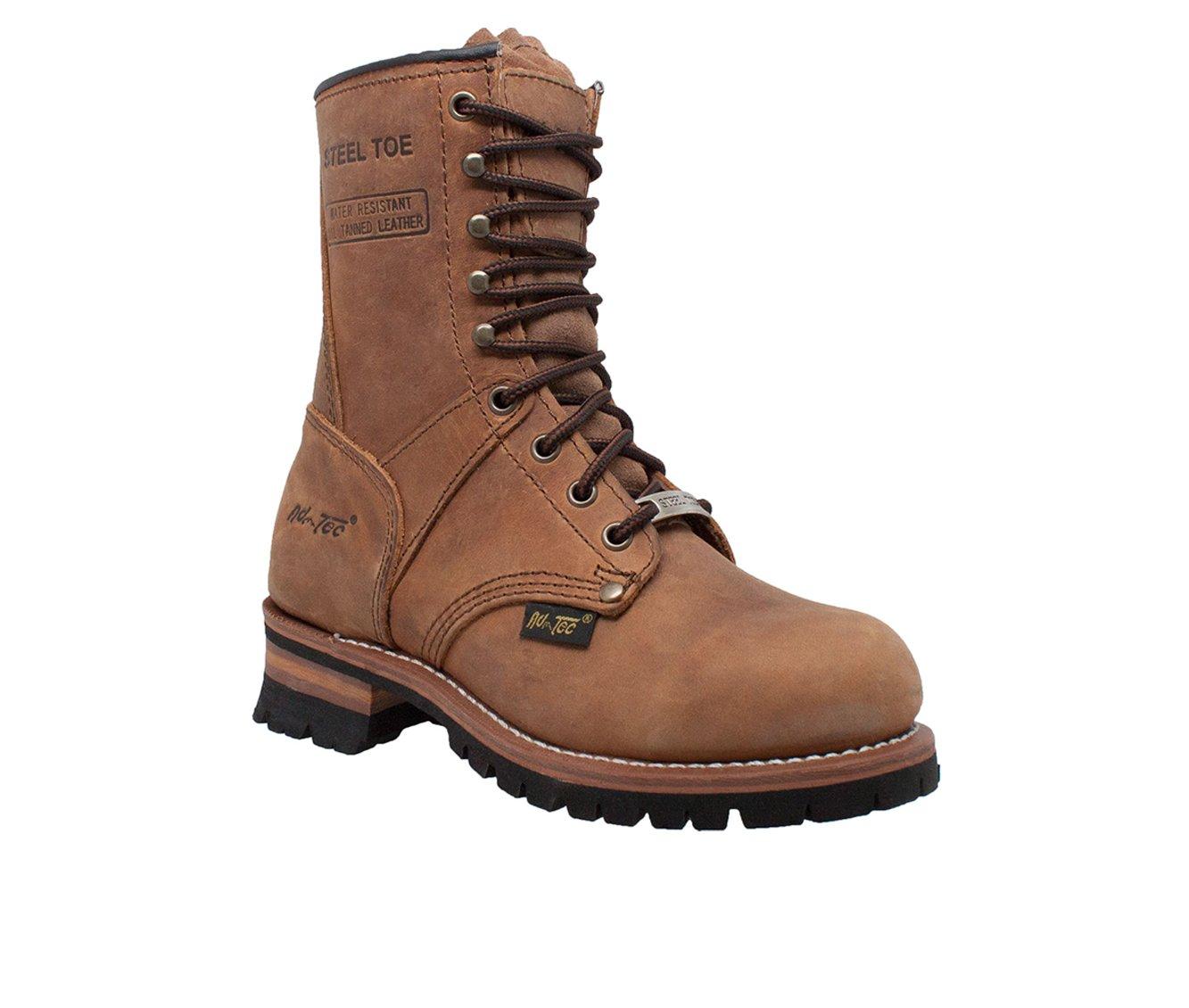 Women's AdTec 9" Steel Toe Logger Work Boots