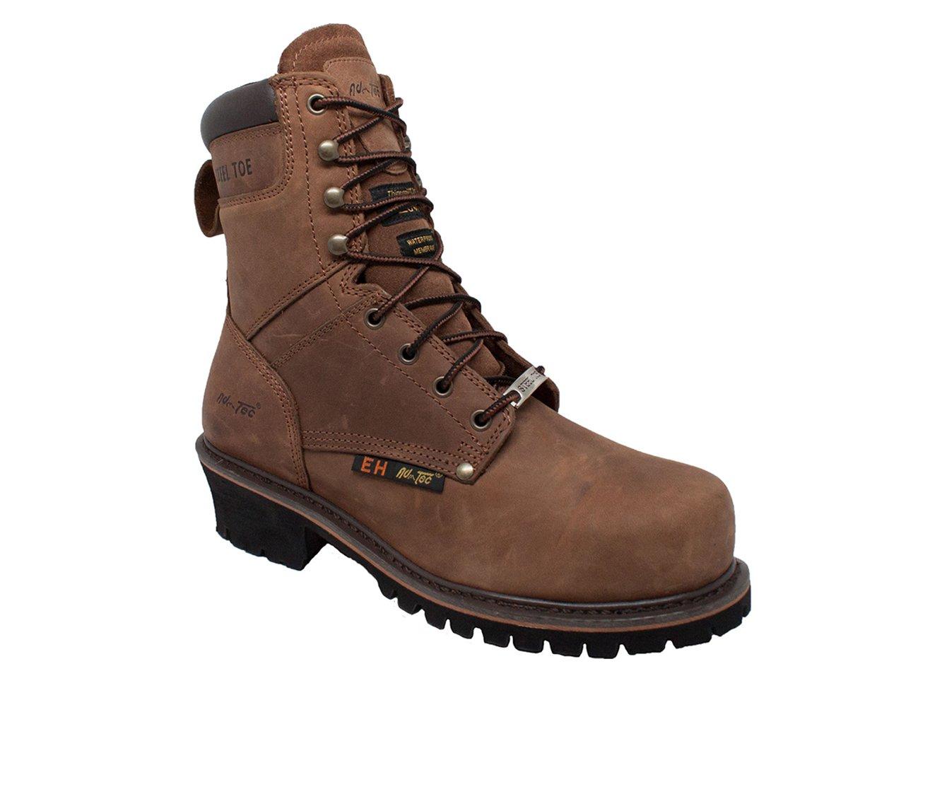 Men's AdTec 9" Steel Toe Super Logger Work Boots