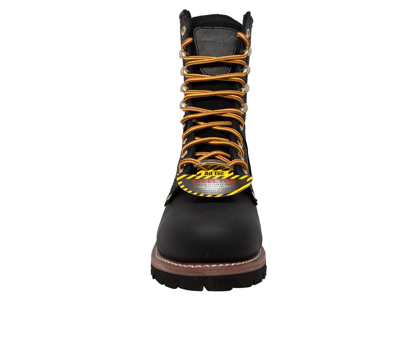 Men's AdTec 9" Waterproof Steel Toe Logger Work Boots