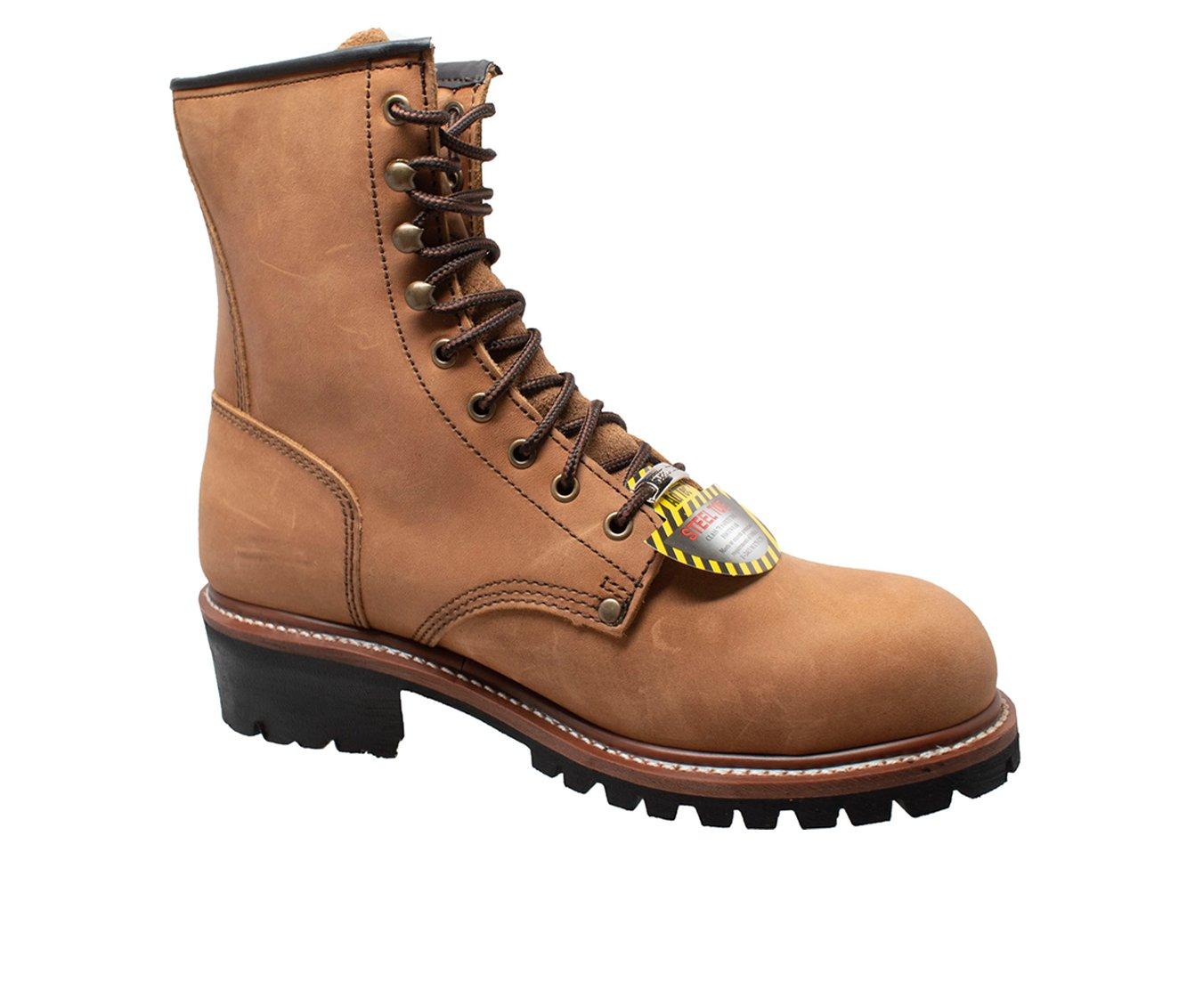 Men's AdTec 9" Waterproof Steel Toe Logger Work Boots