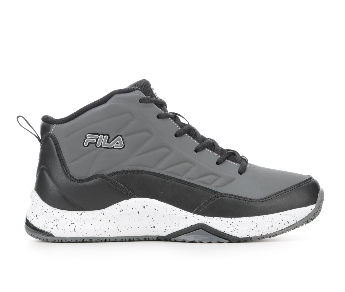 Fila black high ankle cheap basketball shoes