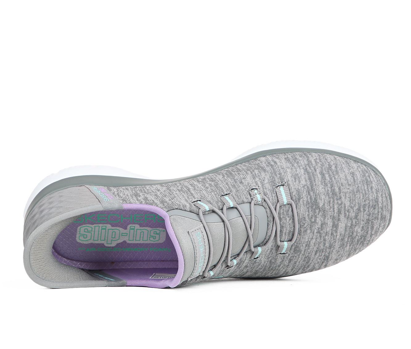Skechers 149937 Navy/Purple Slip-Ins Air-Cooled Memory Foam Sneaker