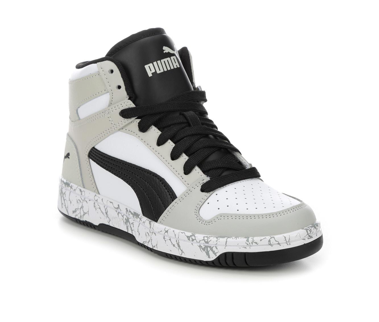 Boys' Puma Rebound Layup Mid Marble 4-7 Sneakers