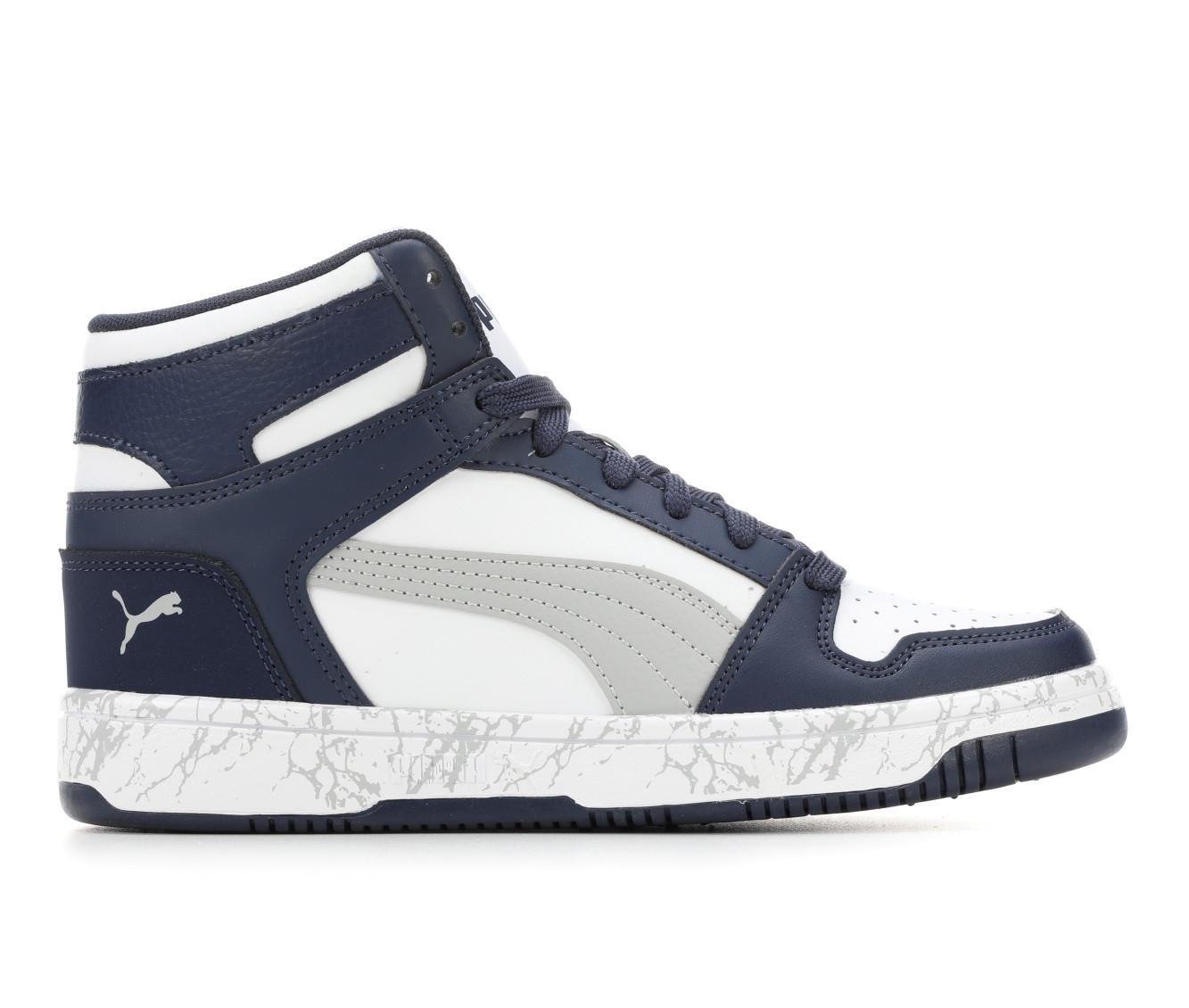 Boys' Puma Big Kid Rebound Lay Up Mid Marble Basketball Sneakers