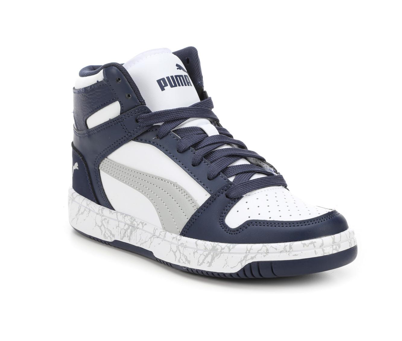 Boys' Puma Big Kid Rebound Lay Up Mid Marble Basketball Sneakers