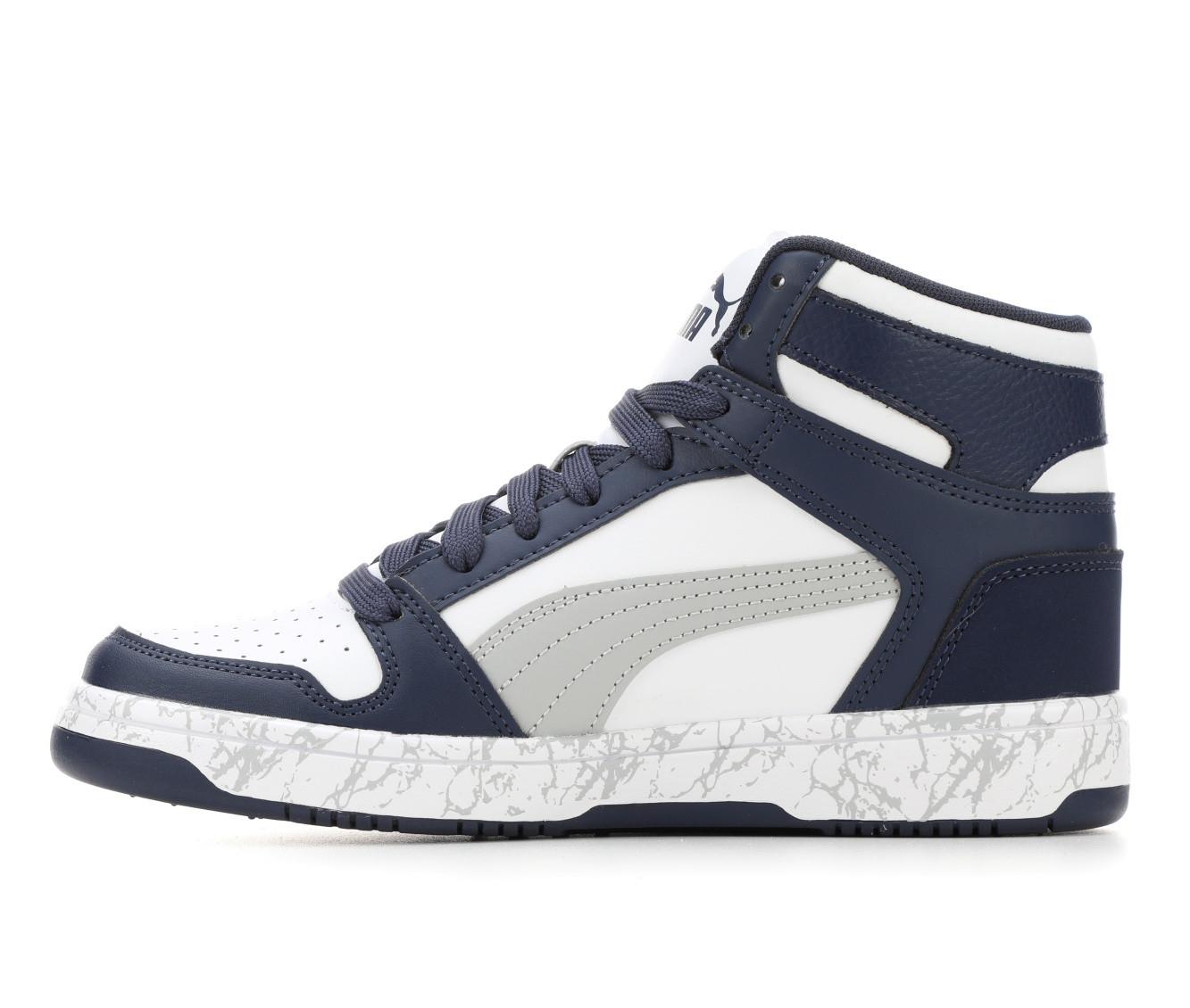 Boys' Puma Big Kid Rebound Lay Up Mid Marble Basketball Sneakers