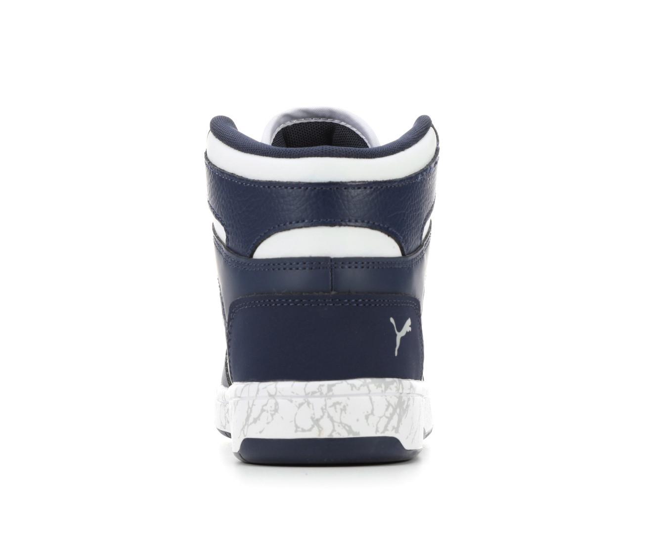 Boys' Puma Big Kid Rebound Lay Up Mid Marble Basketball Sneakers