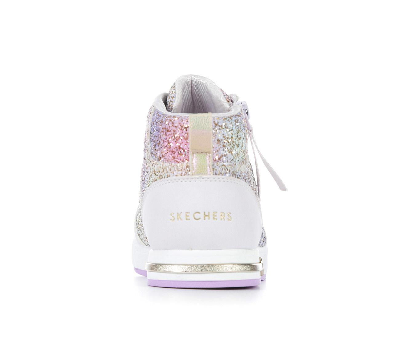 Skechers Shoutouts Shimmer Party Sneaker - Little Kid - White / Pink