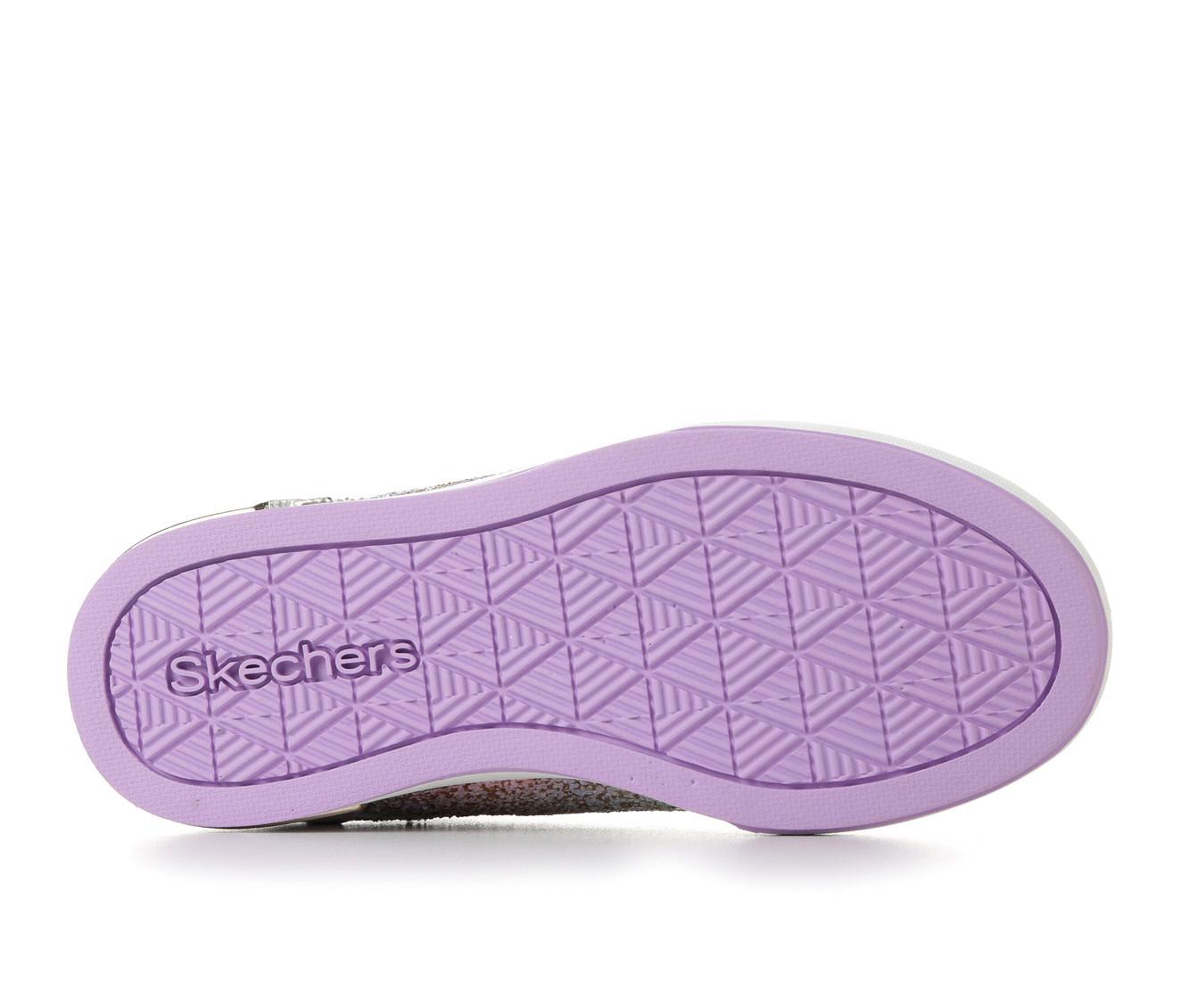 Skechers Big Girls Shoutouts 2.0 - Glitter Steps Zip Grey