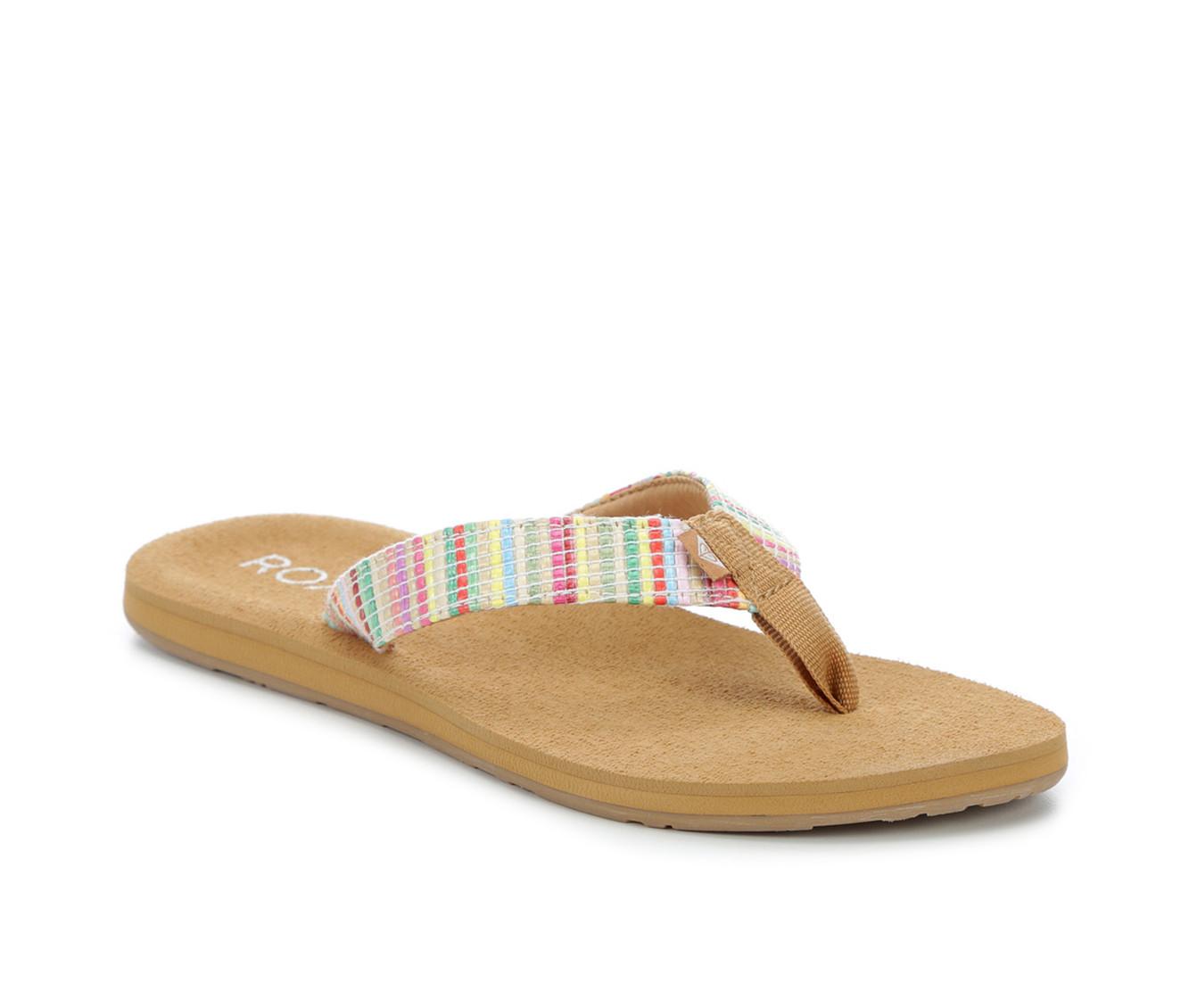 Women's Roxy Tidepool Raffia Flip-Flops