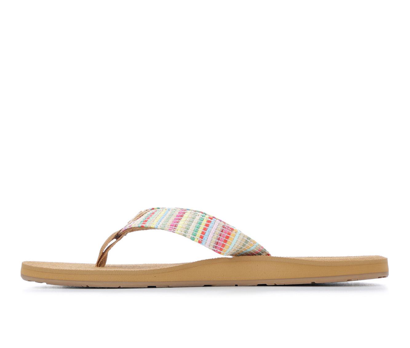 Women's Roxy Tidepool Raffia Flip-Flops