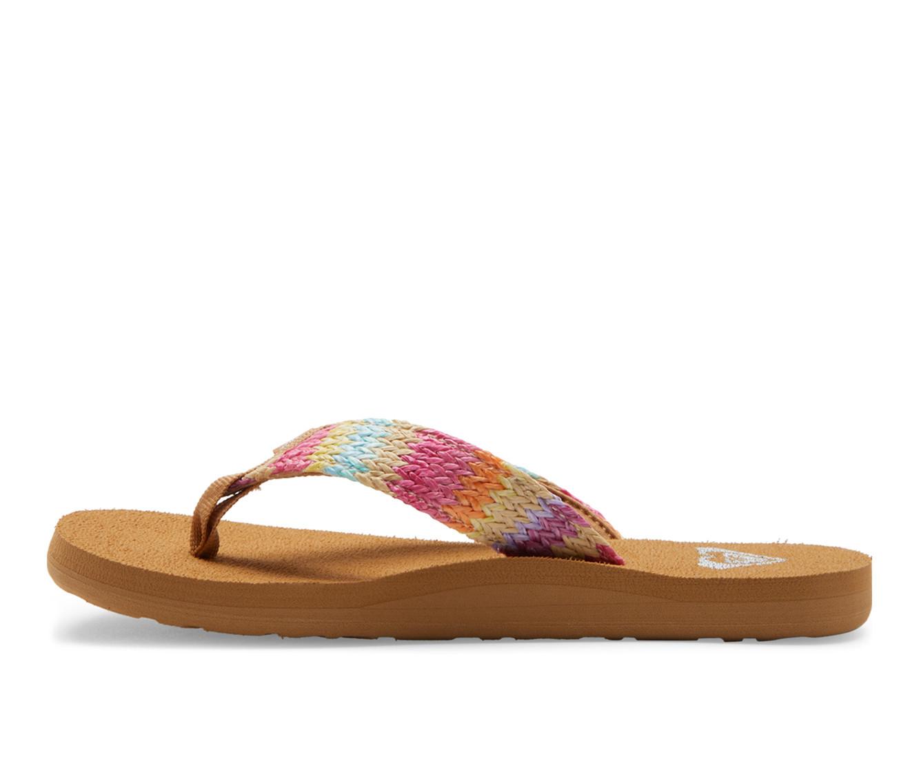 Girls' Roxy Little Kid & Big Kid Porto Raffia Flip-Flops