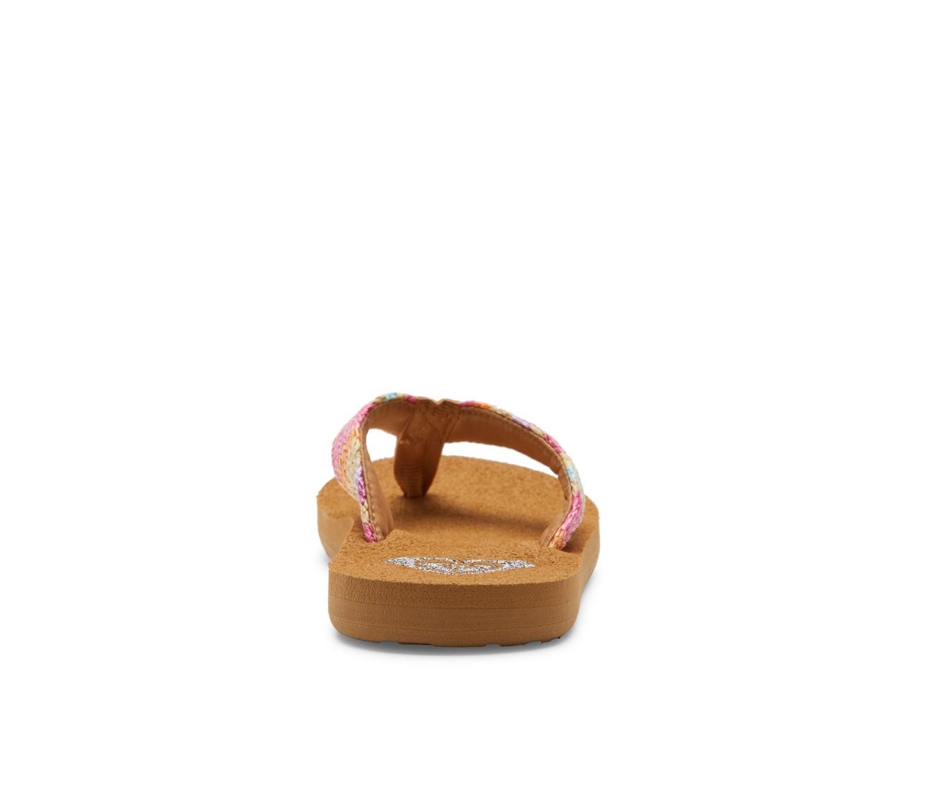Girls' Roxy Little Kid & Big Kid Porto Raffia Flip-Flops