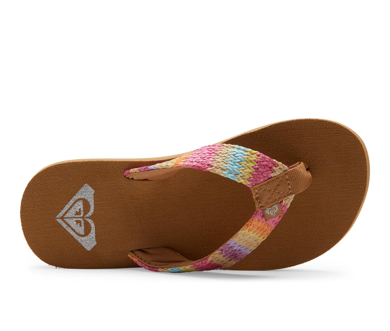Girls' Roxy Little Kid & Big Kid Porto Raffia Flip-Flops