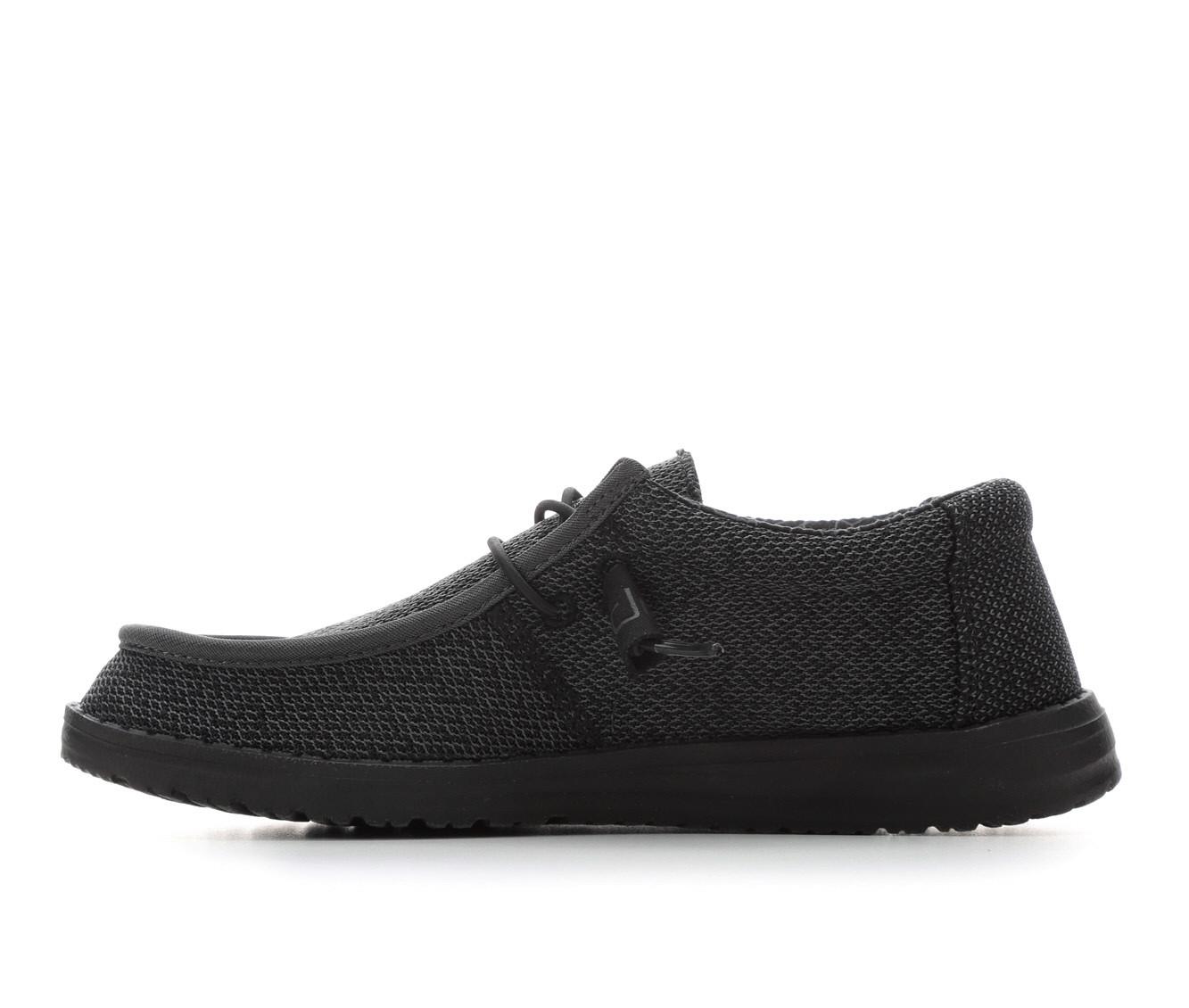 Mens HEYDUDE Wally Sox Micro Casual Shoe - Total Black