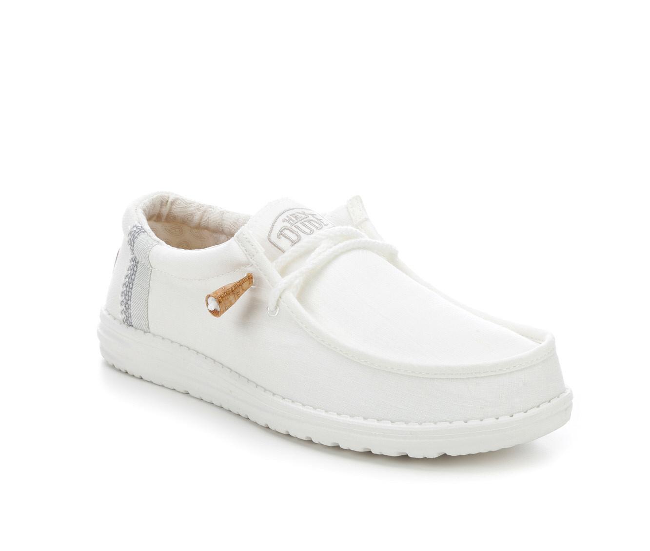 Hey Dude Wally Break Stitch Shoes - White - 10