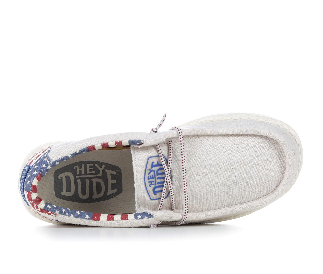 Boys' HEYDUDE Little Kid & Big Kid Wally Youth Flag Slip-On Shoes