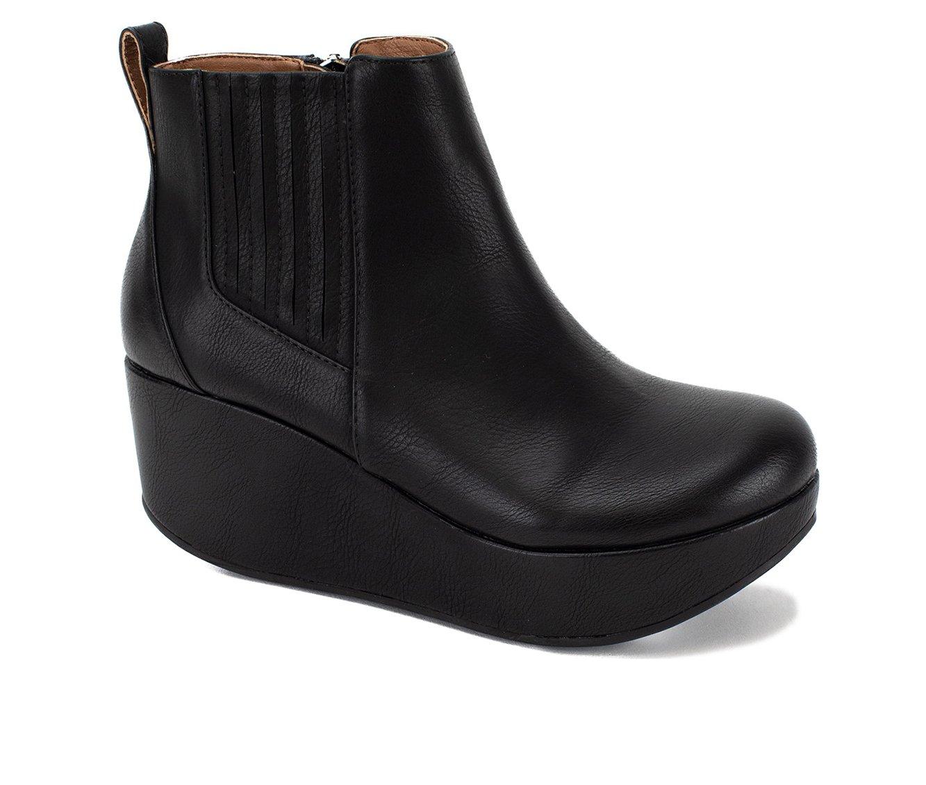 Women's Yellow Box Belin Wedge Booties Shoe Carnival