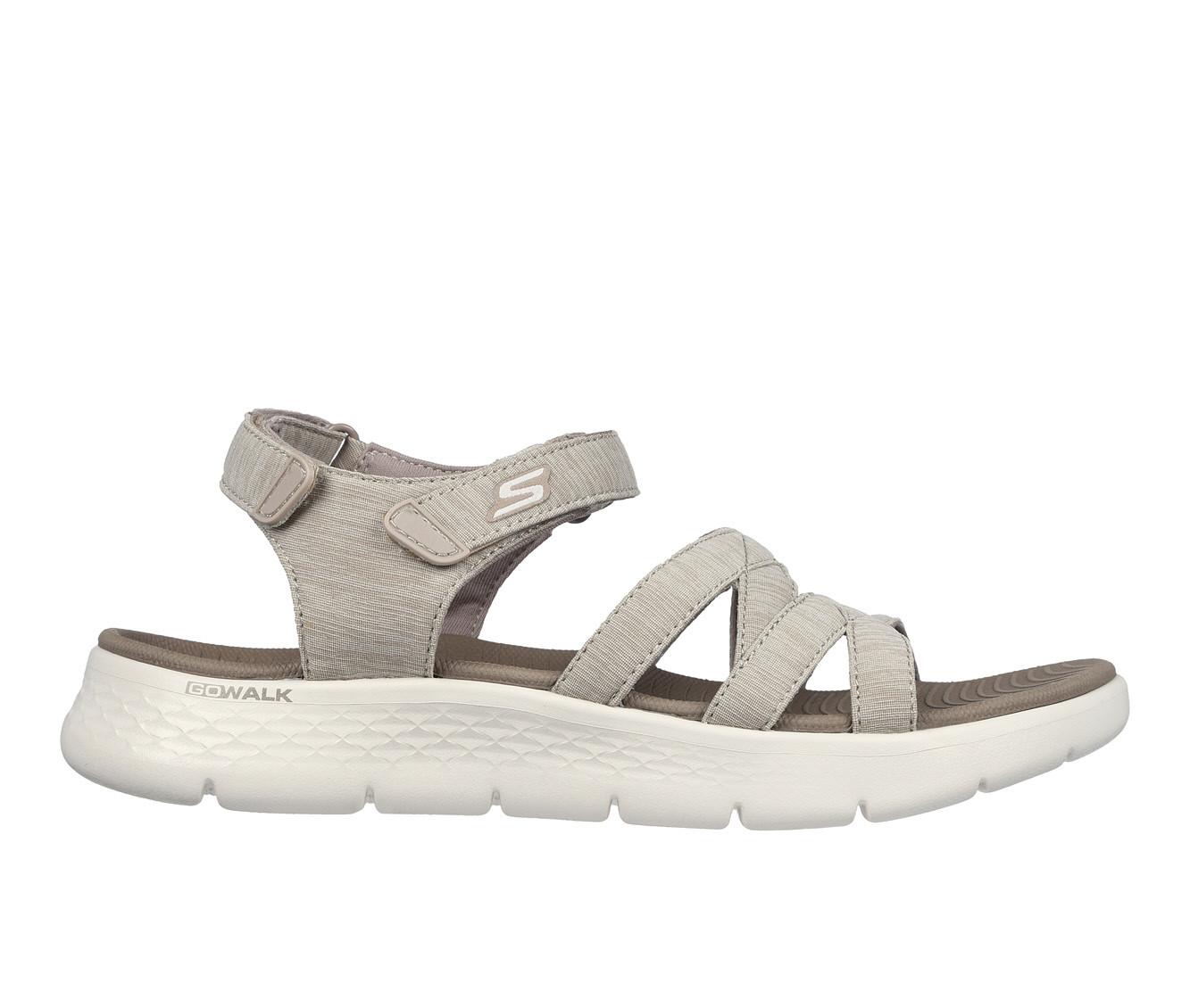 white skecher sandals