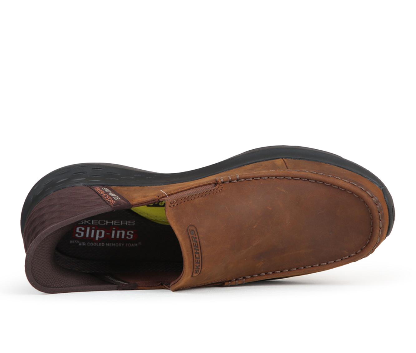 Brown Mens Slip-ins Parson Slip On Sneaker, Skechers