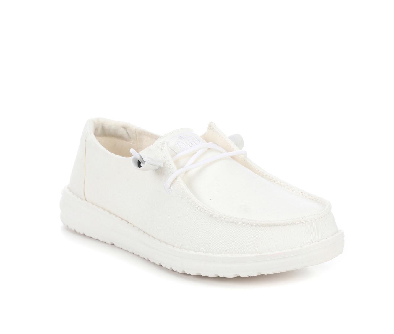 Womens Hey Dude Wendy Slub Canvas White