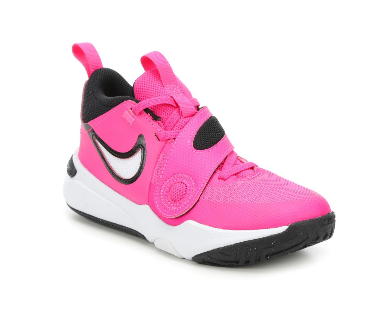 Girls' Nike Little Kid Team Hustle D11 Basketball Shoes