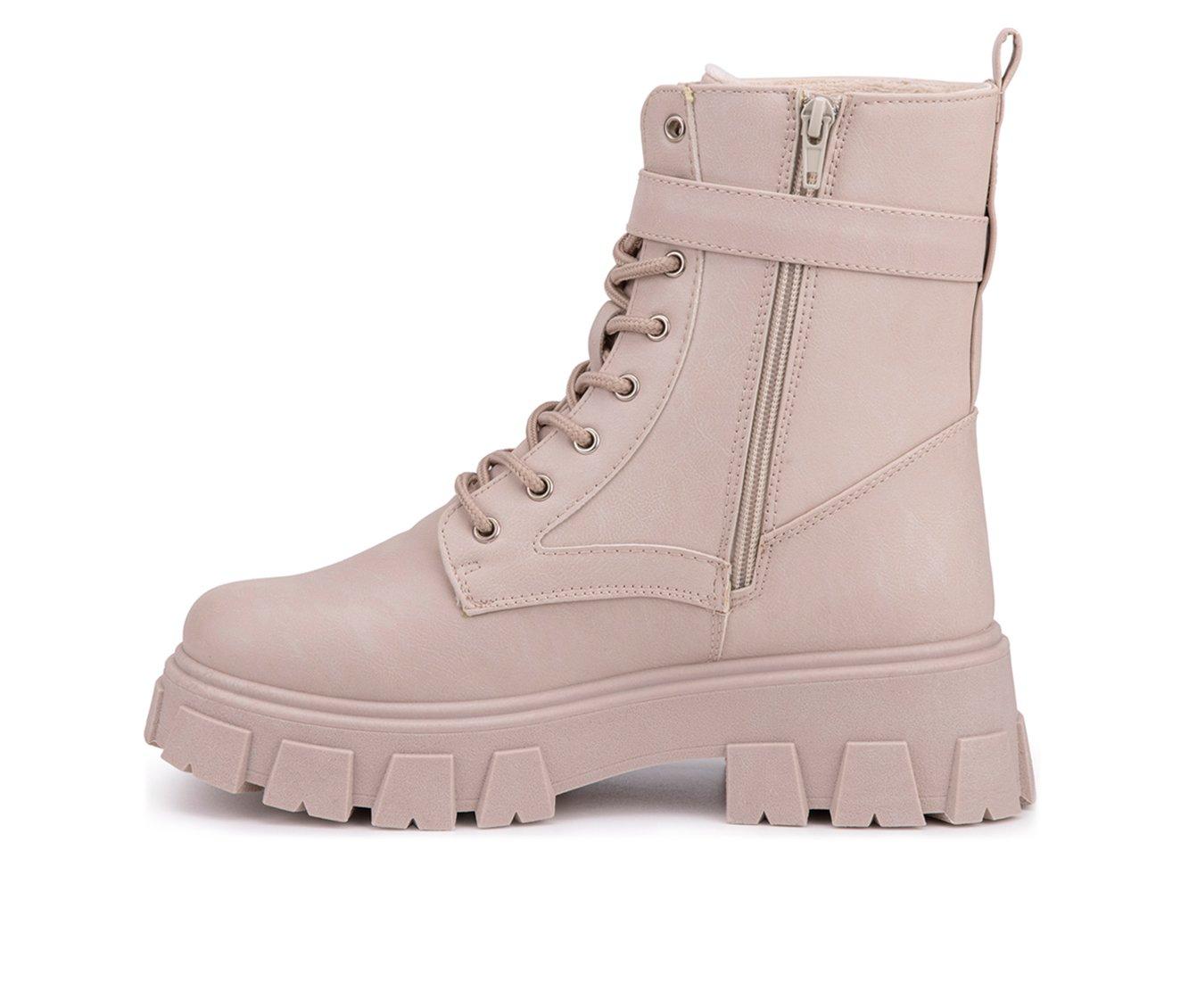 Women's Olivia Miller Autumn Lace Up Combat Booties