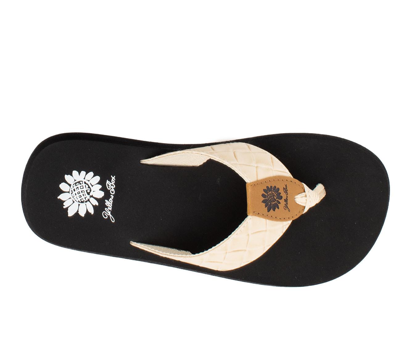 Women's Yellow Box Flop Hop Flip-Flops