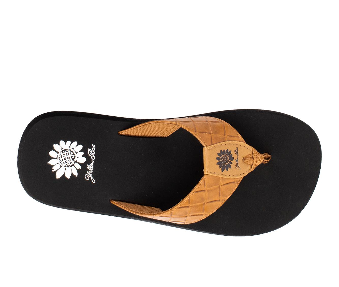 Women's Yellow Box Flop Hop Flip-Flops