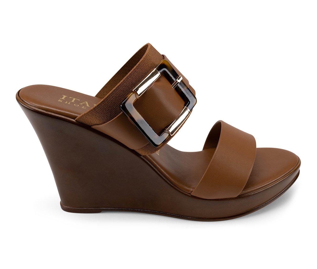 Italian shoemakers wedge sandal sale