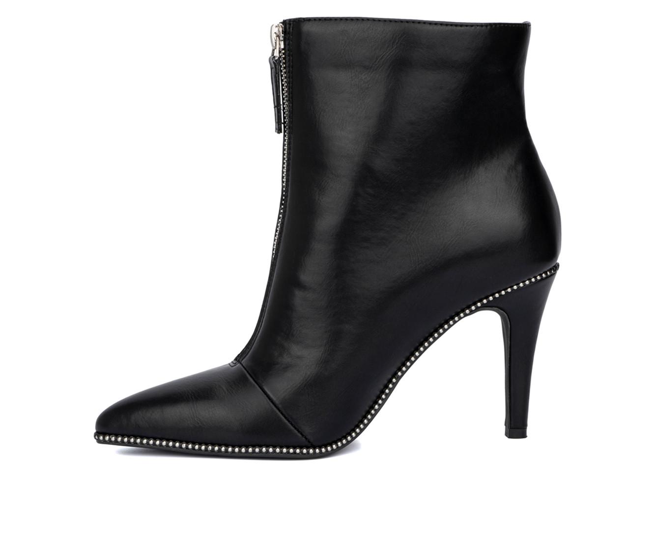 Women's Fashion to Figure Rider Wide Width Heeled Booties