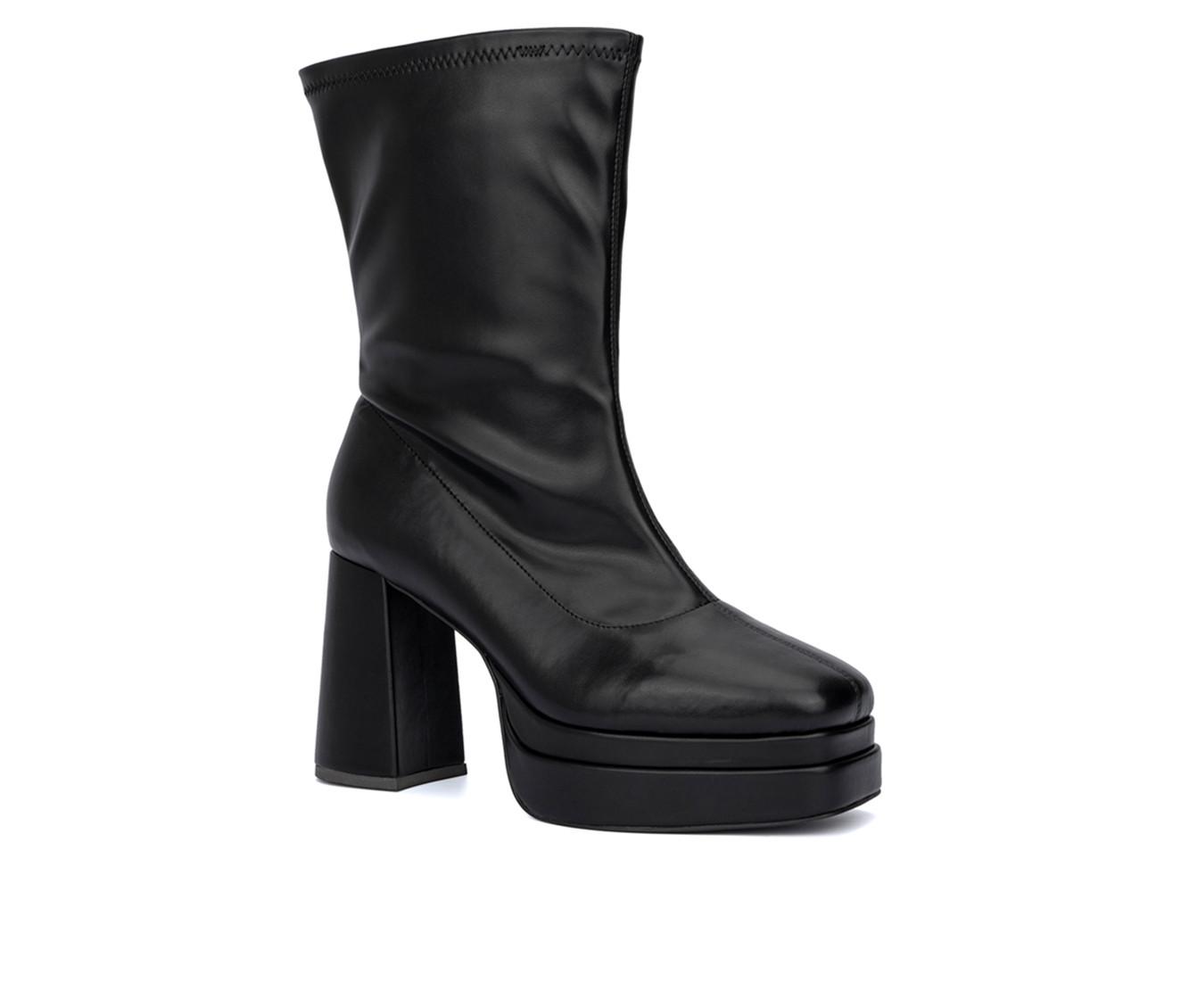 Women's Fashion to Figure Keira Wide Width Mid Calf Platform Booties
