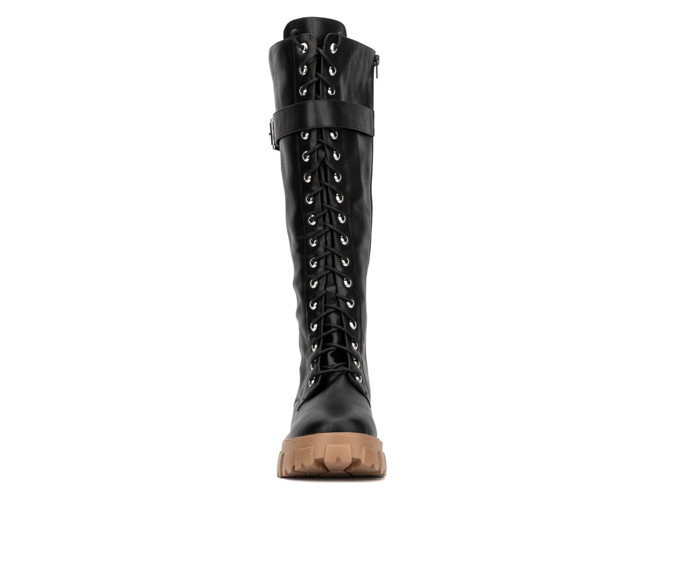 Women's Fashion to Figure Liv XWC Knee High Lace Up Boots