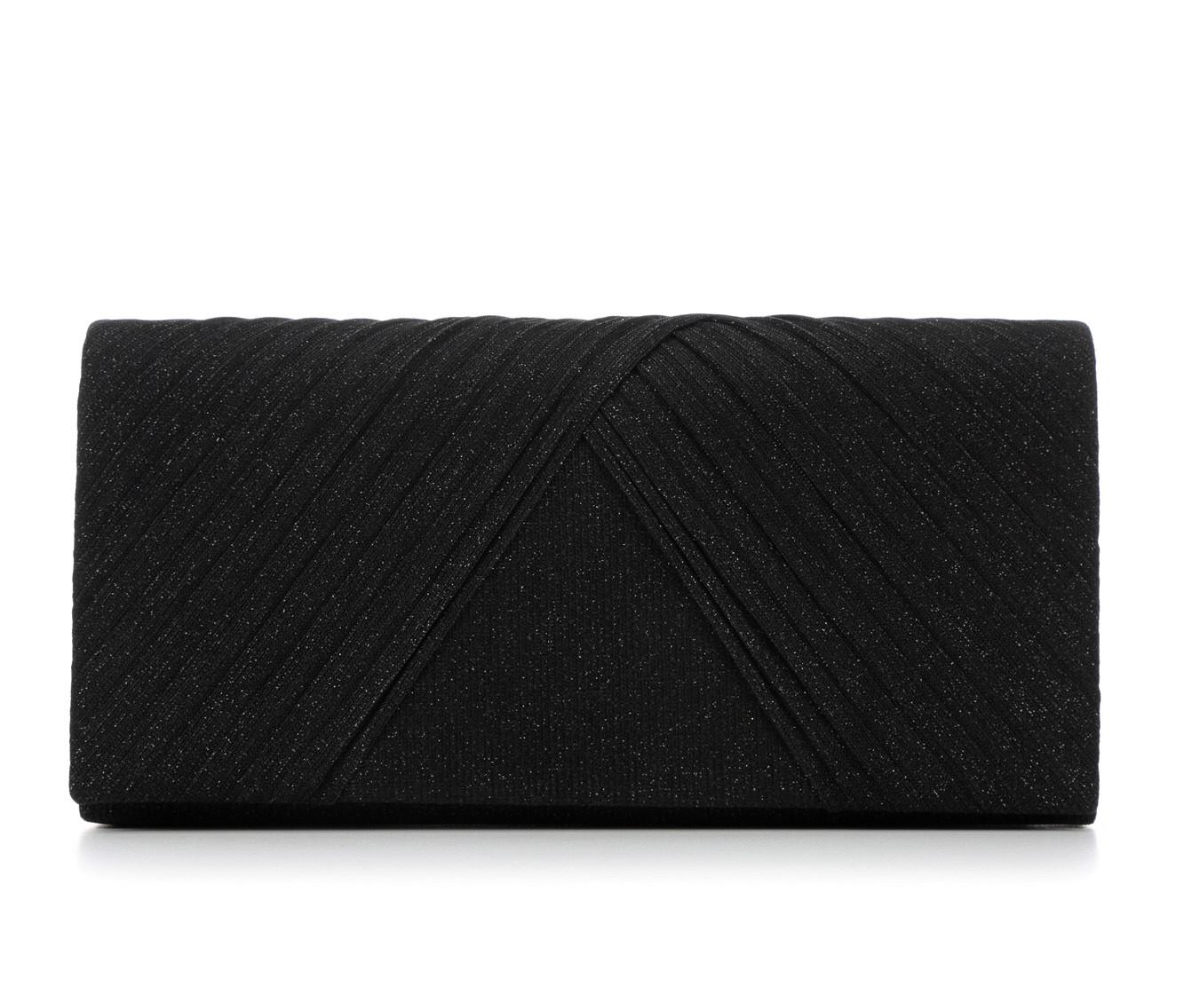 Four Seasons Handbags Pleated Glitter Clutch