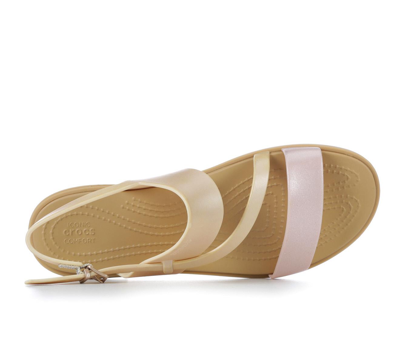 Women's Crocs Tulum Shimmer Sandals Shoe Carnival