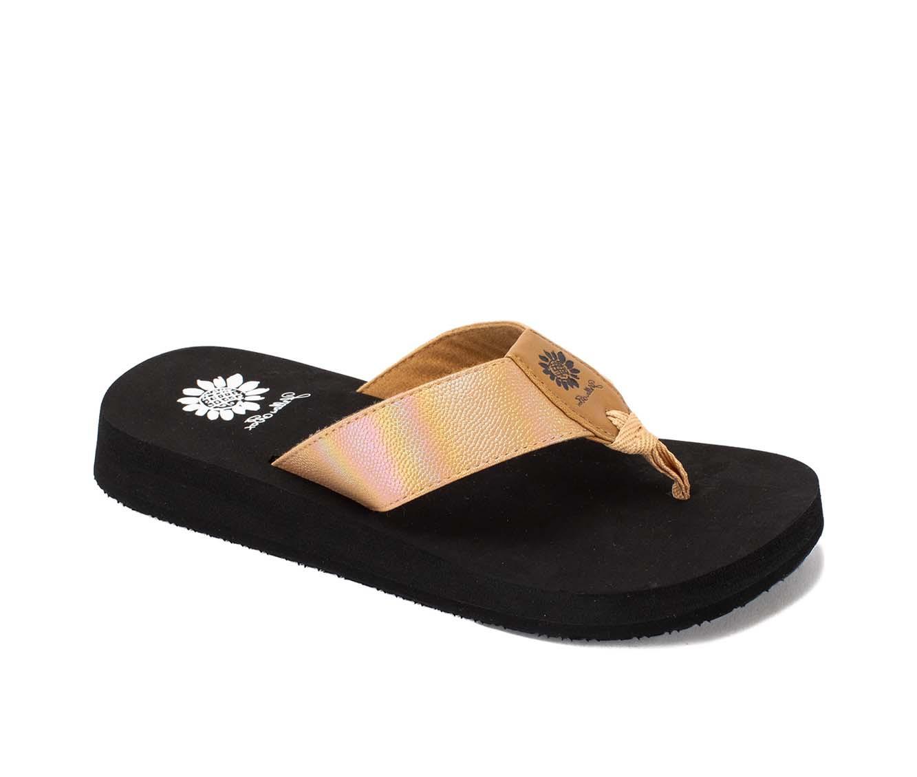 Women's Yellow Box Flamber Flip-Flops