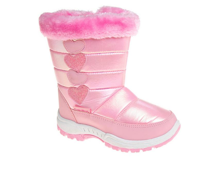 Girls' Rugged Bear Toddler & Little Kid Fur Heart Tower Winter Boots