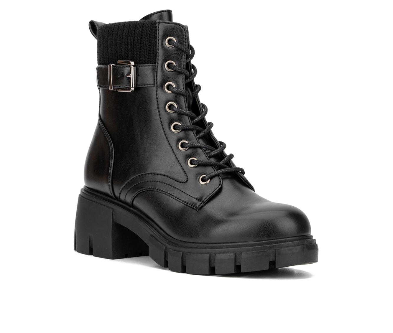 Women's New York and Company Christine Combat Booties