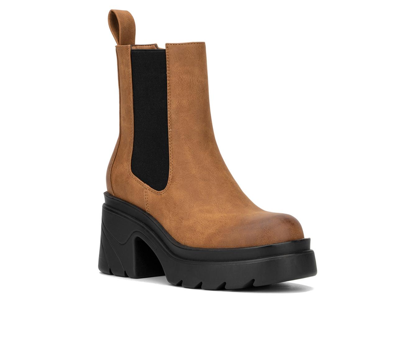 Women's New York and Company Tessa Heeled Chelsea Booties