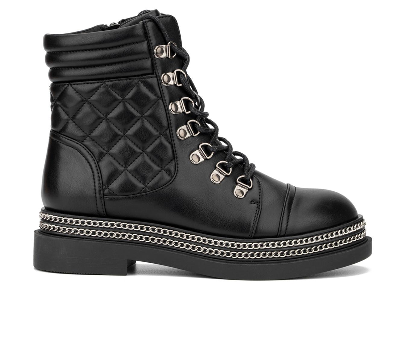 Women's New York and Company Katelynn Lace Up Booties