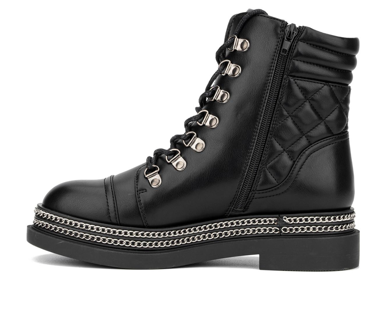 Women's New York and Company Katelynn Lace Up Booties
