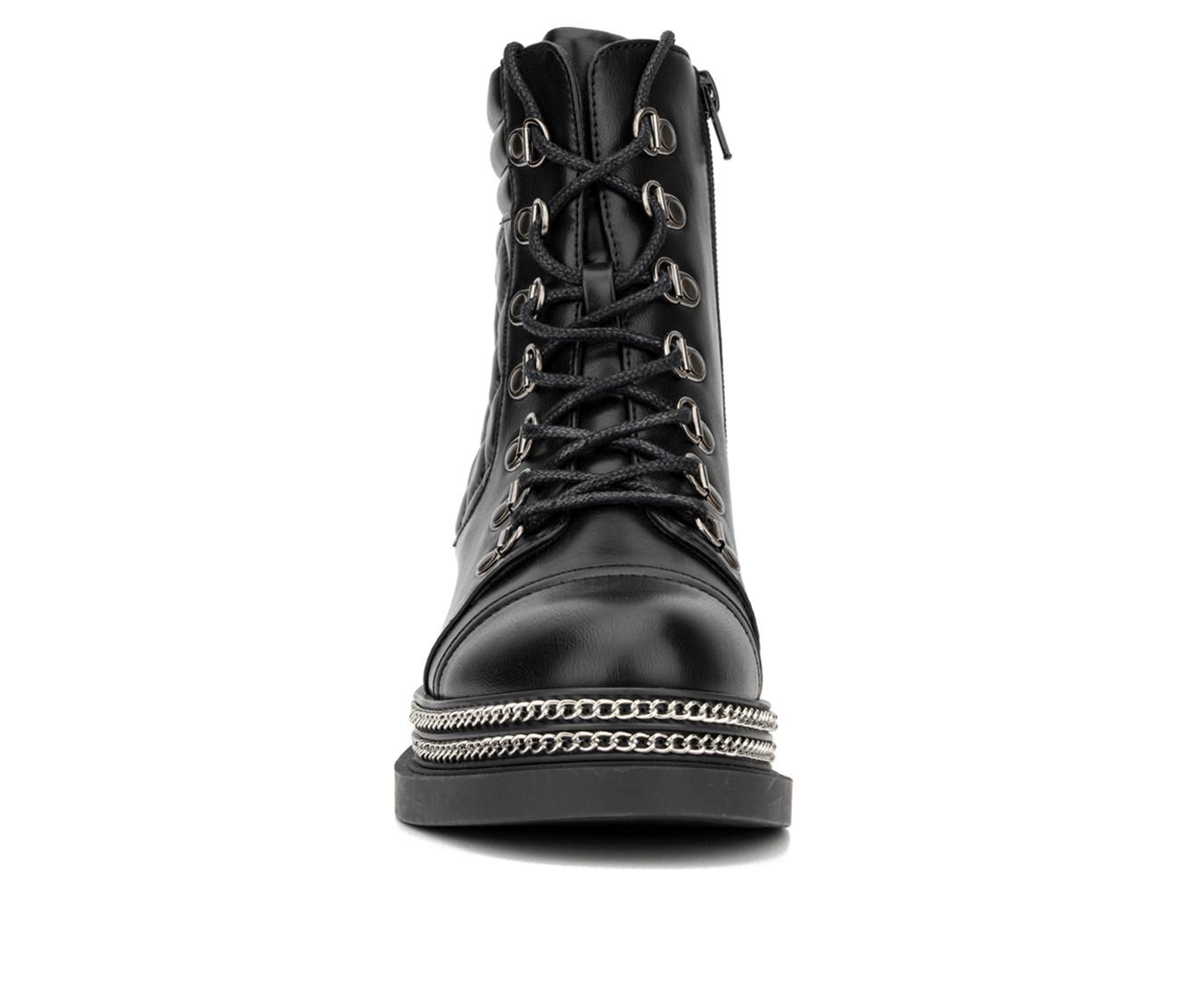 Women's New York and Company Katelynn Lace Up Booties