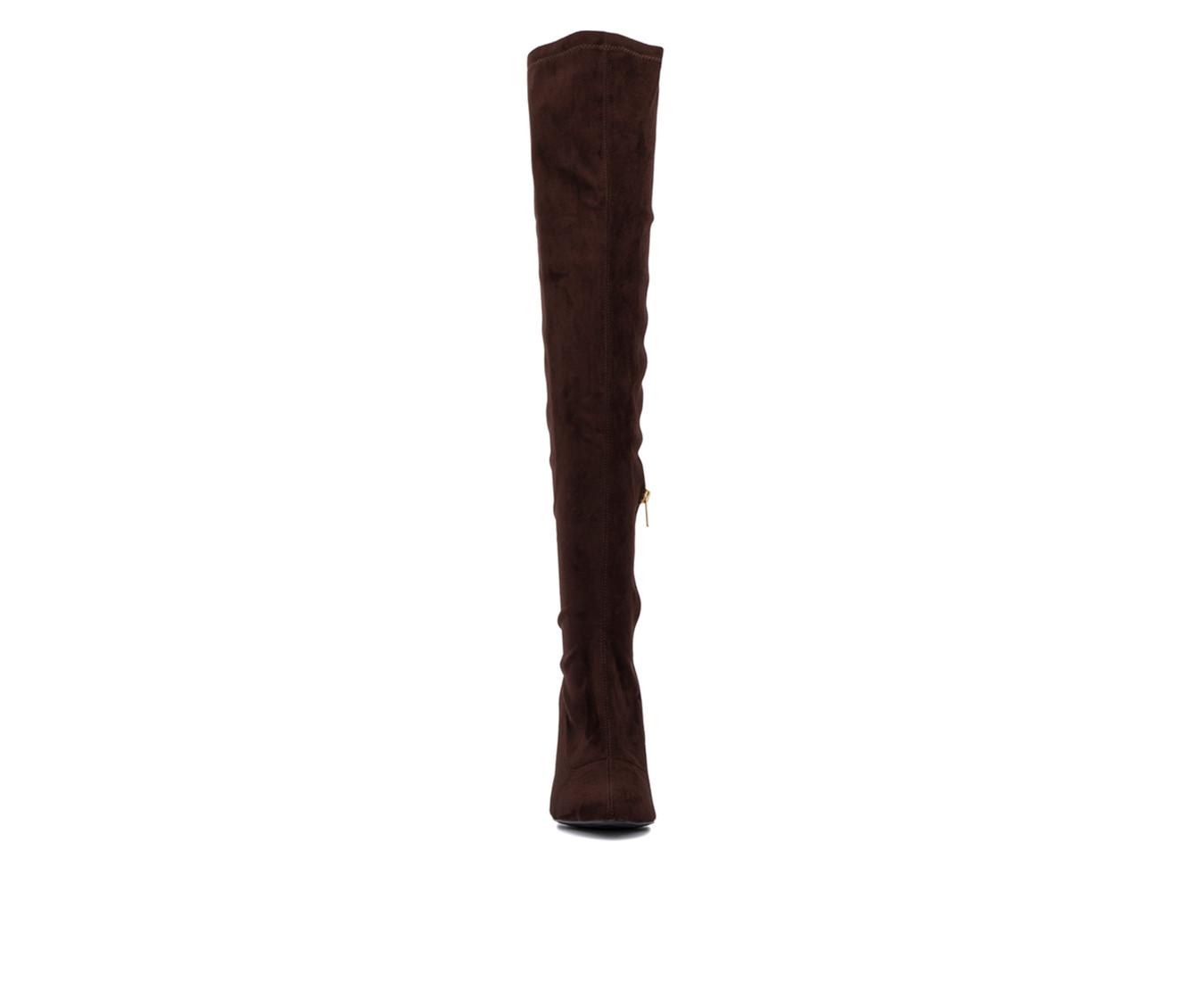 Women's New York and Company Monia Knee High Heeled Boots