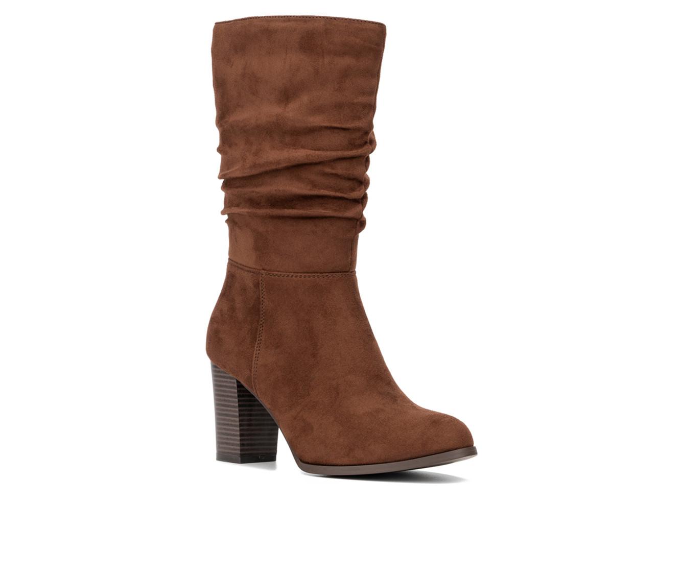 Women's New York and Company Amena Mid Calf Heeled Boots