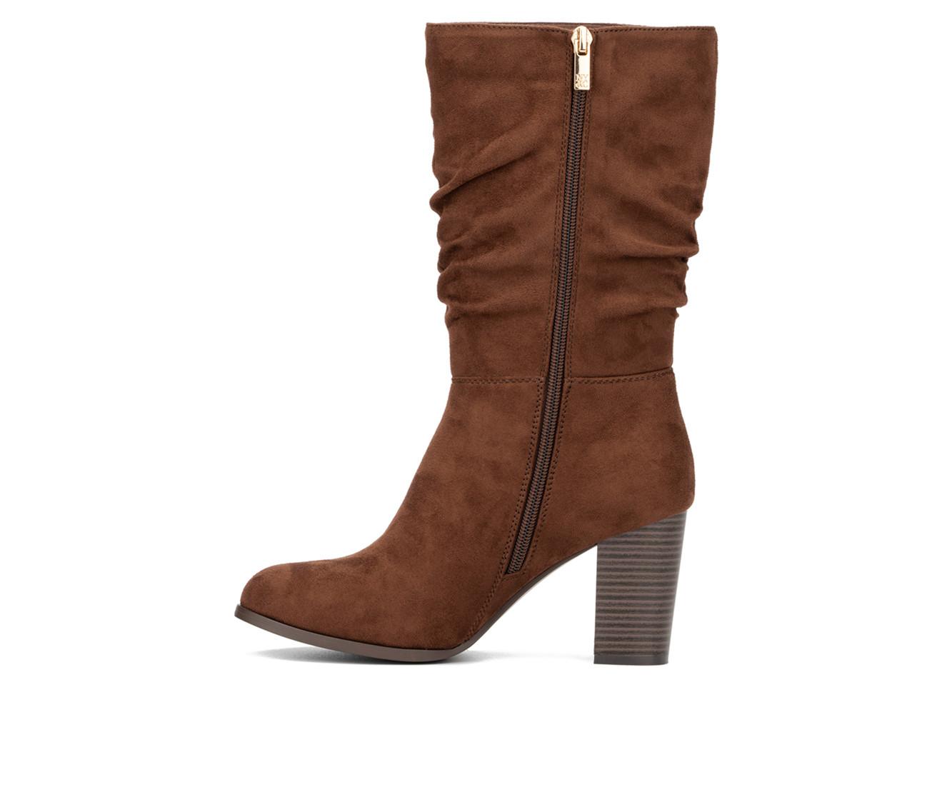 Women's New York and Company Amena Mid Calf Heeled Boots