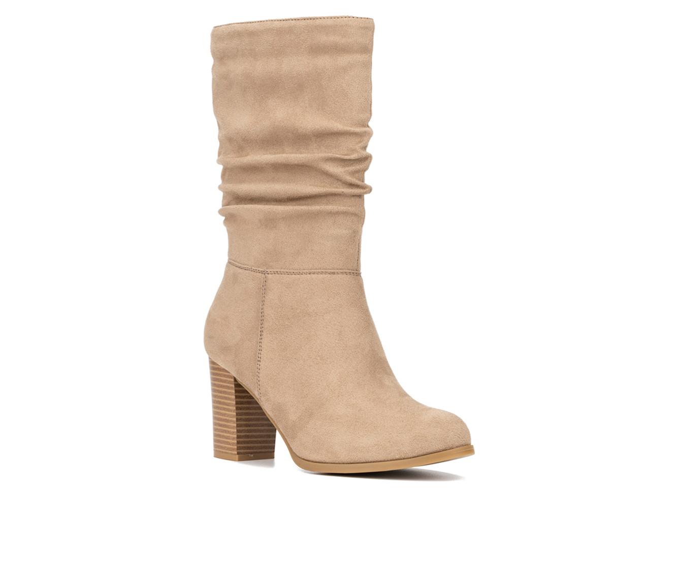 Women's New York and Company Amena Mid Calf Heeled Boots