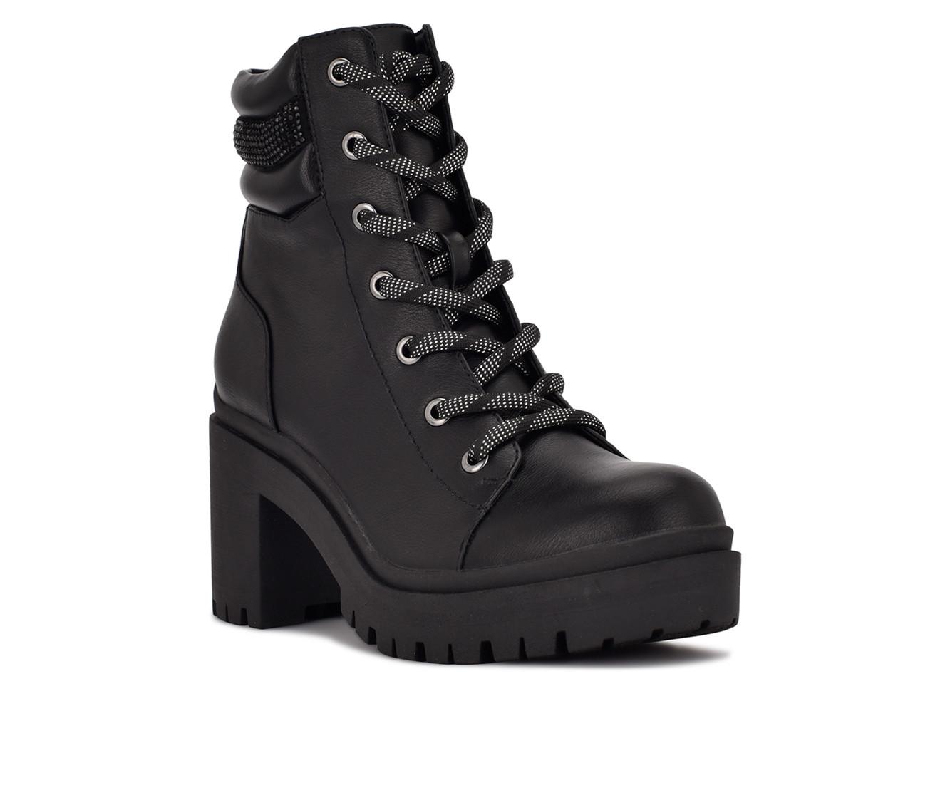 Women's Nine West Quona Heeled Combat Booties