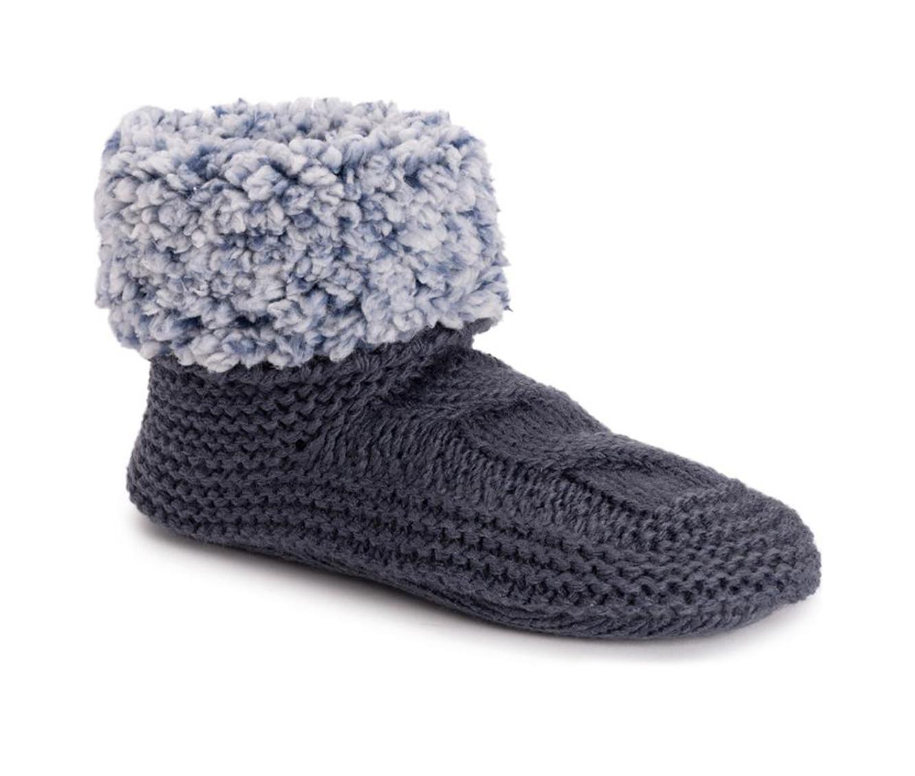 MUK LUKS Women's Sherpa Cuff Bootie Slippers