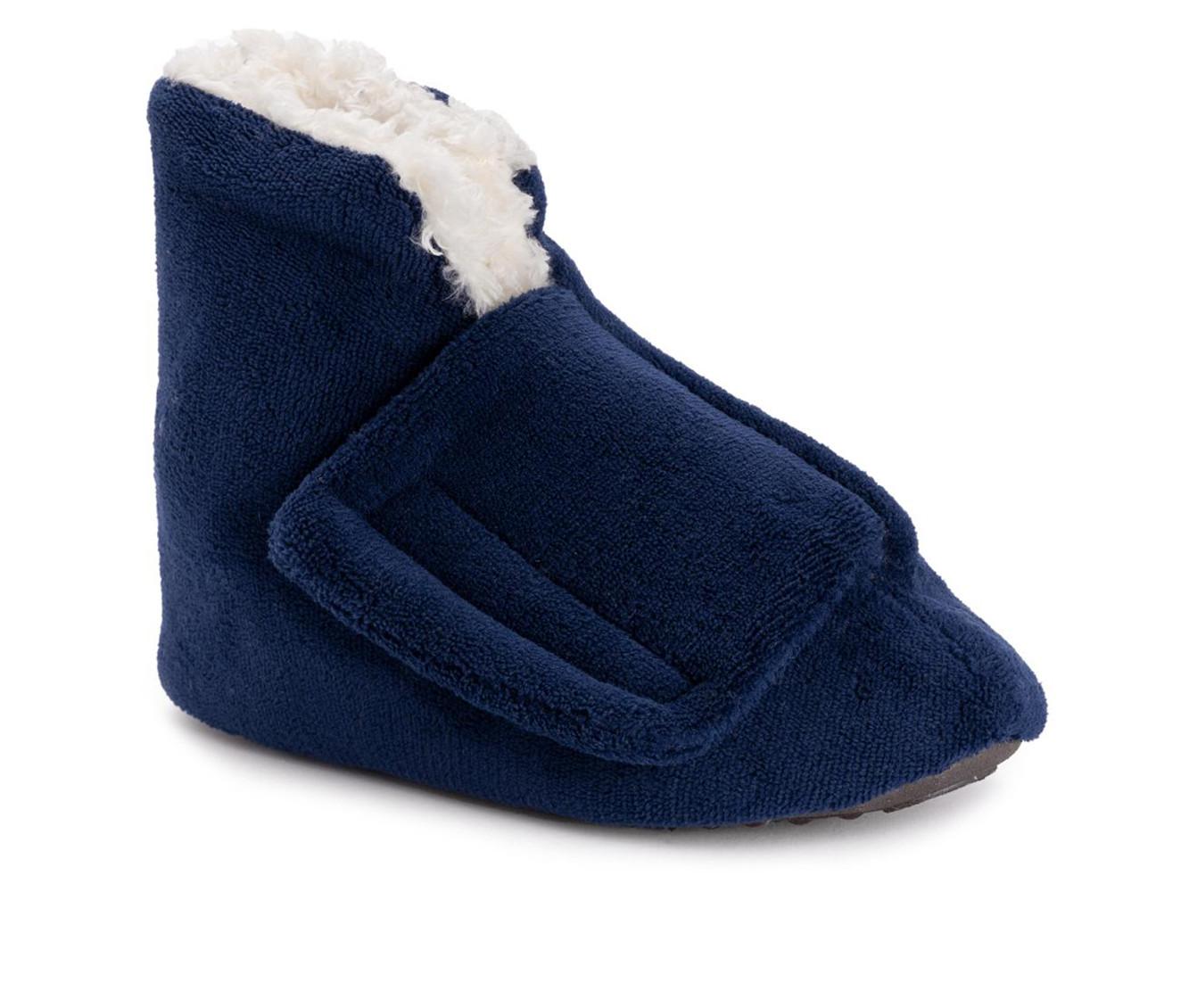 MUK LUKS Men's Adjustable Shearling Bootie Slippers