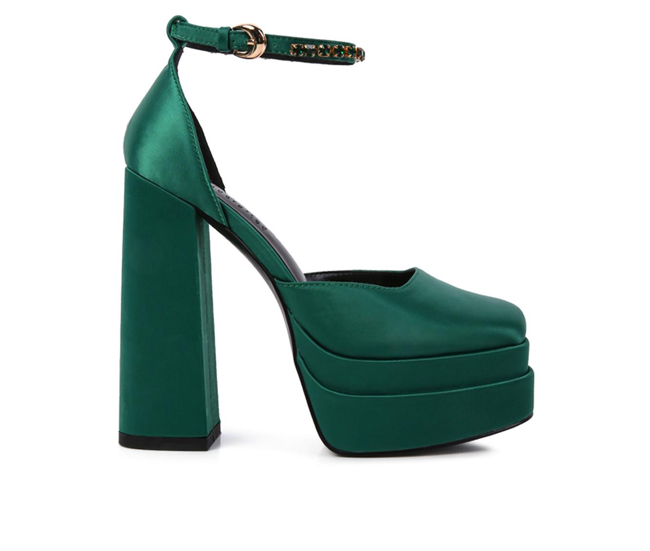 Women's Rag & Co Martin Block Heel Platform Pumps